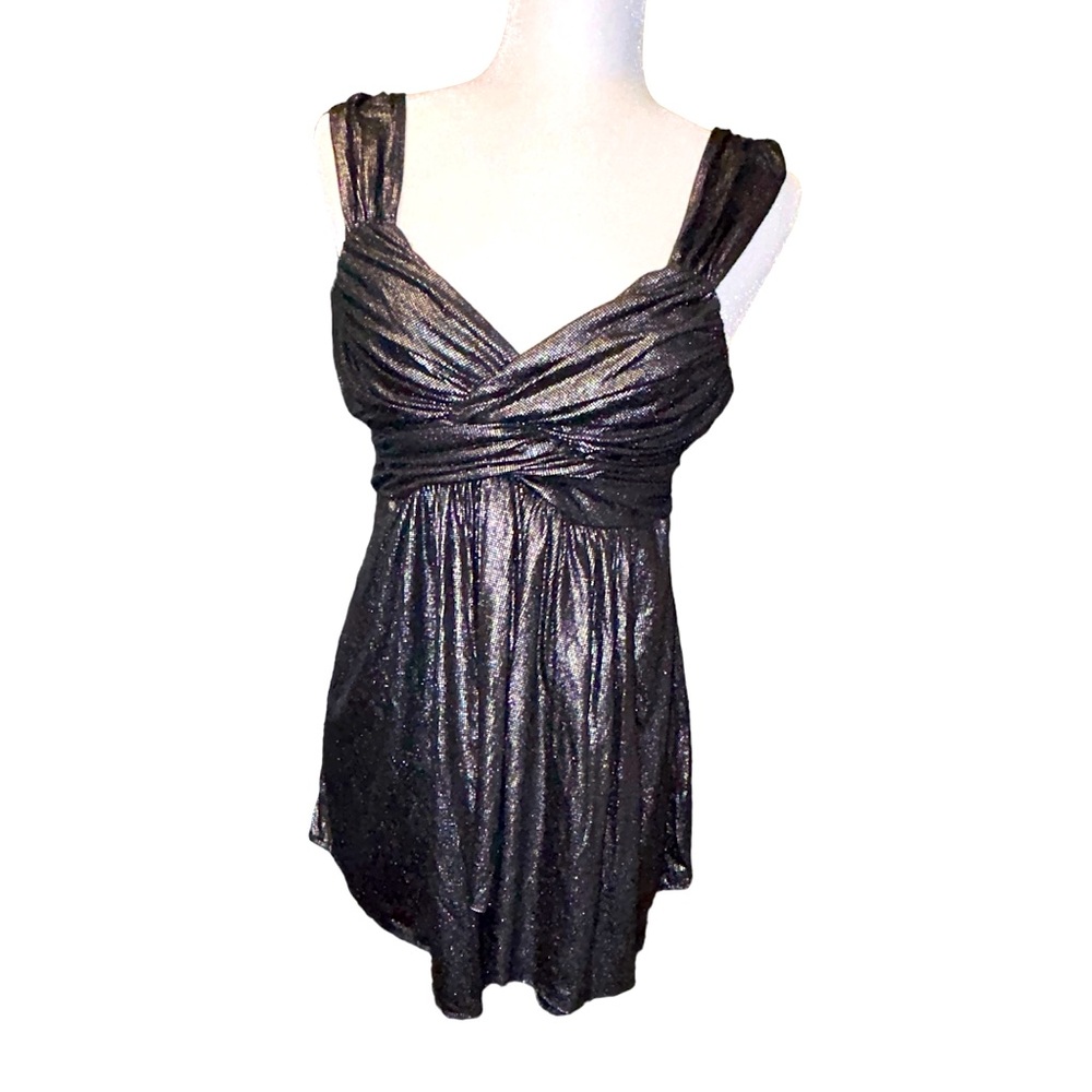 Express shimmery blouse / loose drape fit / shiny / sparkle / medium EUC